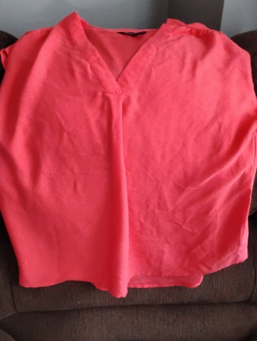 Avon Coral V-Neck Women's Blouse